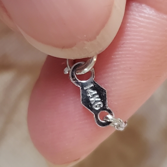 Genuine blue star sapphire necklace 14kt - Picture 3 of 6